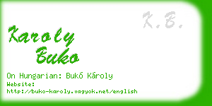 karoly buko business card