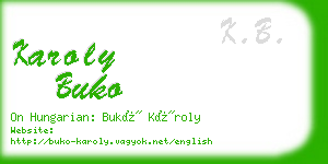 karoly buko business card